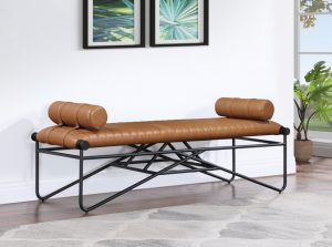 gatsby vegan leather bench meridian 7