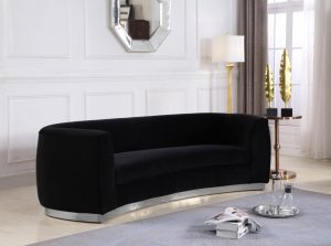 julian velvet sofa black base 20