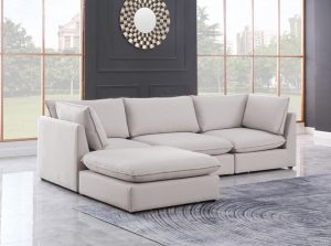mackenzie linen textured modular sectional sofa 6