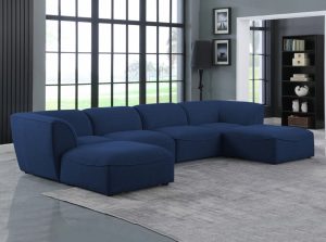 miramar linen textured modular sectional sofa 3