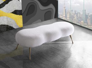 nube faux sheepskin bench meridian 3