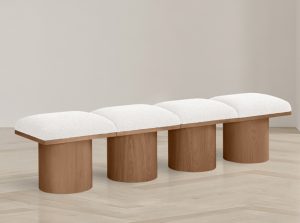 pavilion boucle fabric modular bench 2