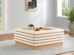 rory vegan leather wood coffee table meridian 8