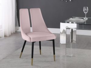 sleek velvet dining chair 2
