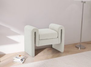 stylus boucle fabric bench meridian 10