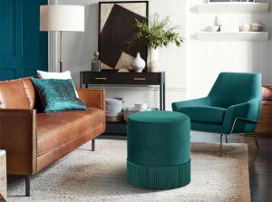 teddy velvet ottoman 2