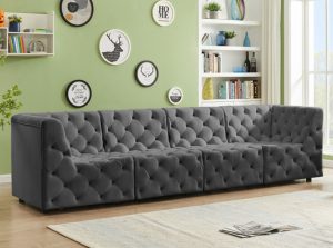 tuft velvet modular sectional sofa 6g