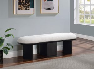 wilshire boucle fabric bench meridian 4