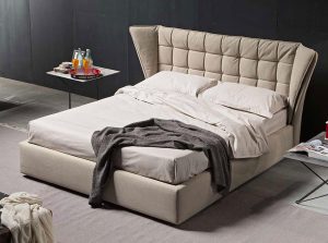 Flower Italian Upholstered Bed by Novaluna