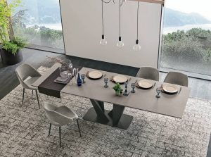 silver fixed dining table sedit 7