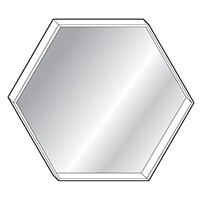 Hexagon Mirror W33.4 x H29.1