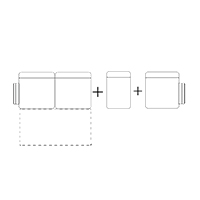 Modular Sofa w/Bed (W146″)