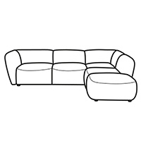 Sectional Sofa L (W110.2″/40″)