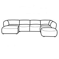 Sectional Sofa XL (W146.4″/85.8″)