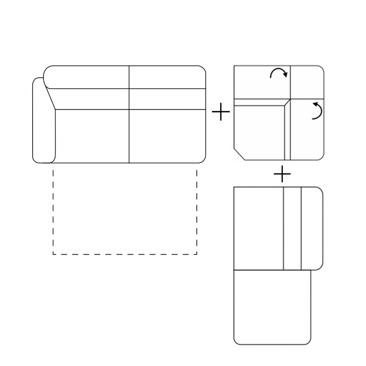 Sectional Sofa (98.7″ x 87″)