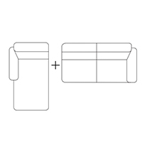 Sectional Mini Sofa (W90″ x 63″)