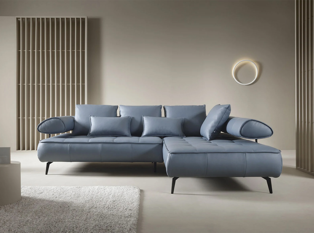 Seledo Leather L Sofa Bed By Wersal