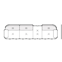 Sectional Sofa W147″ x 39″