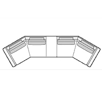 Sectional Sofa W194″ x 61″