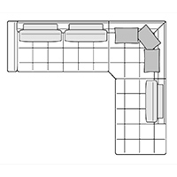 Sectional Sofa W130″ x 110″