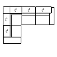 Sectional Sofa ( W118″ x 89″)