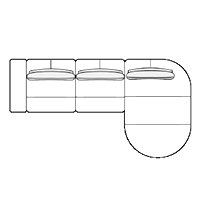 Sectional Sofa W131″ x 70″