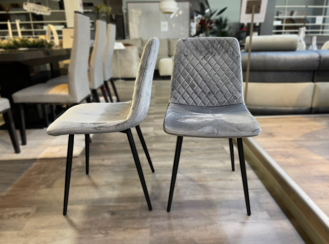 Irys Dining Chair Gray Velvet 02