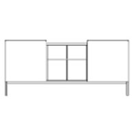 Door/Open Shelving Space/Door