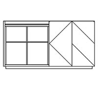Right Door&Left Open Shelving Space
