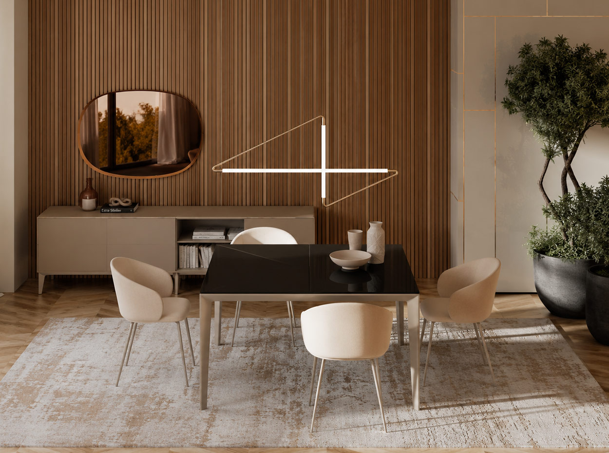 Duke Glass Dining Table by Bontempi 3