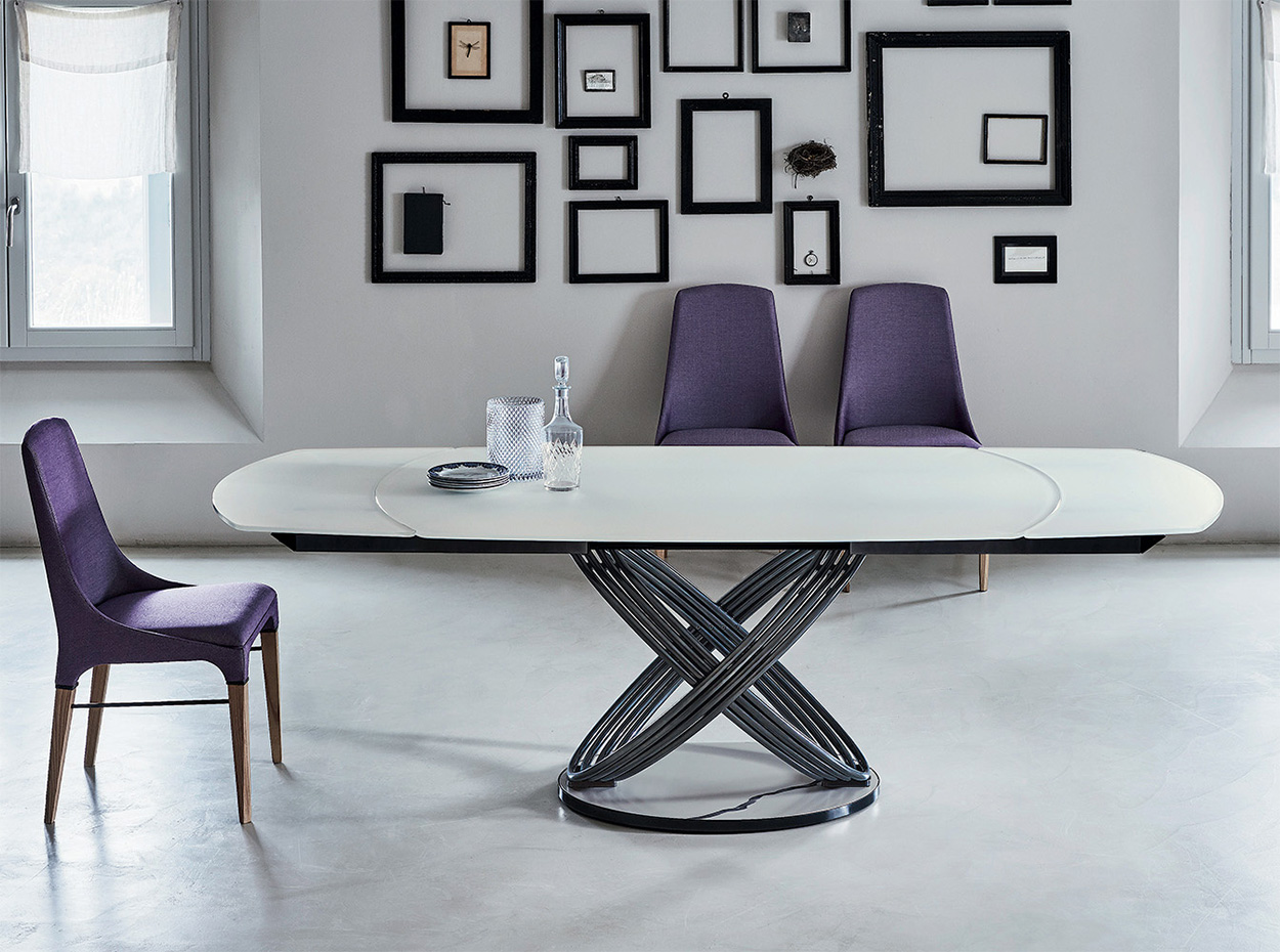 fusion Barrel Dining Table by Bontempi