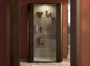 appia modern glass curio cabinet vitrine by alf group made in italy 1