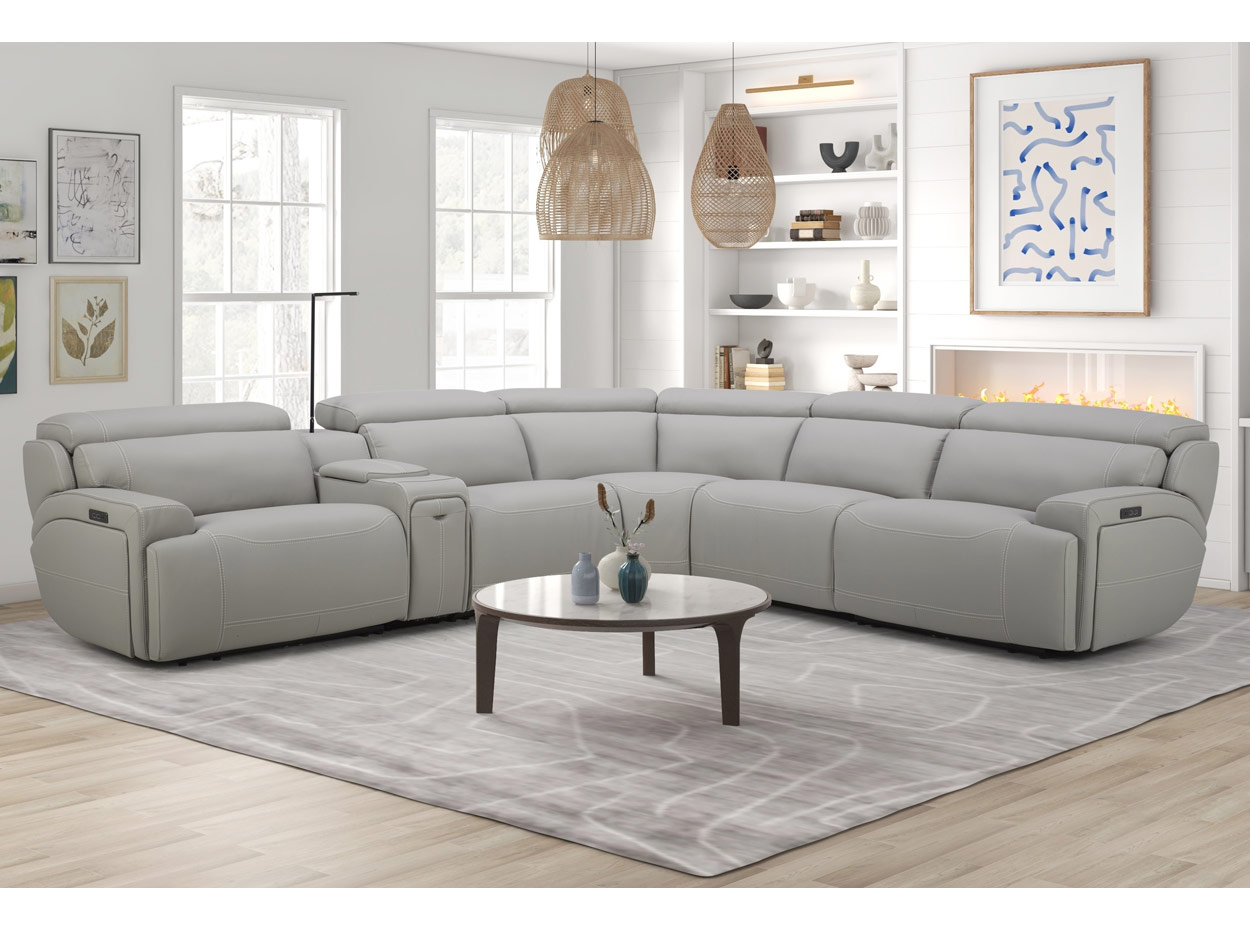 6095B Sectional in Grey 1