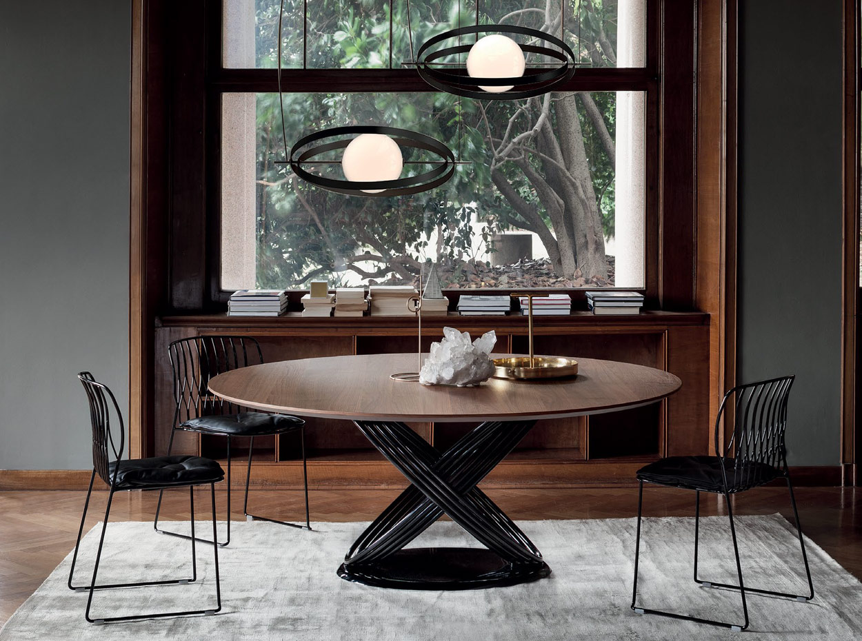 Fusion Round Dining Table by Bontempi 2