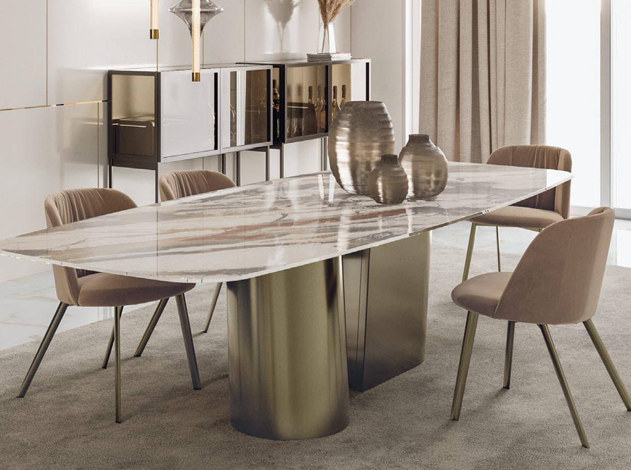 Kimono Barrel Dining Table by Bontempi 1