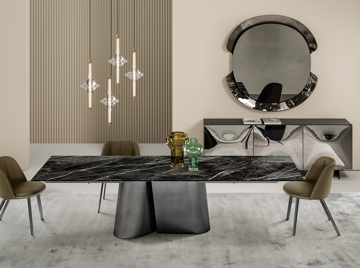 Kimono Rectangular Extension Dining Table by Bontempi 4