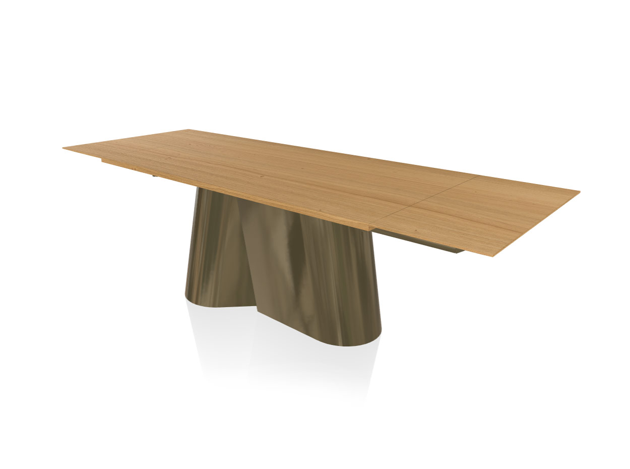 Kimono Rectangular Wood Extension Dining Table 1