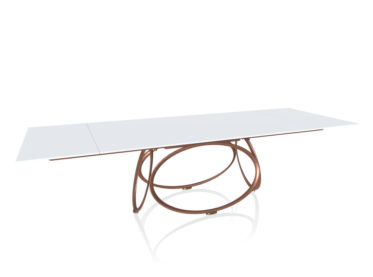 Louis Rectangular Extensions Glass Dining Table 3