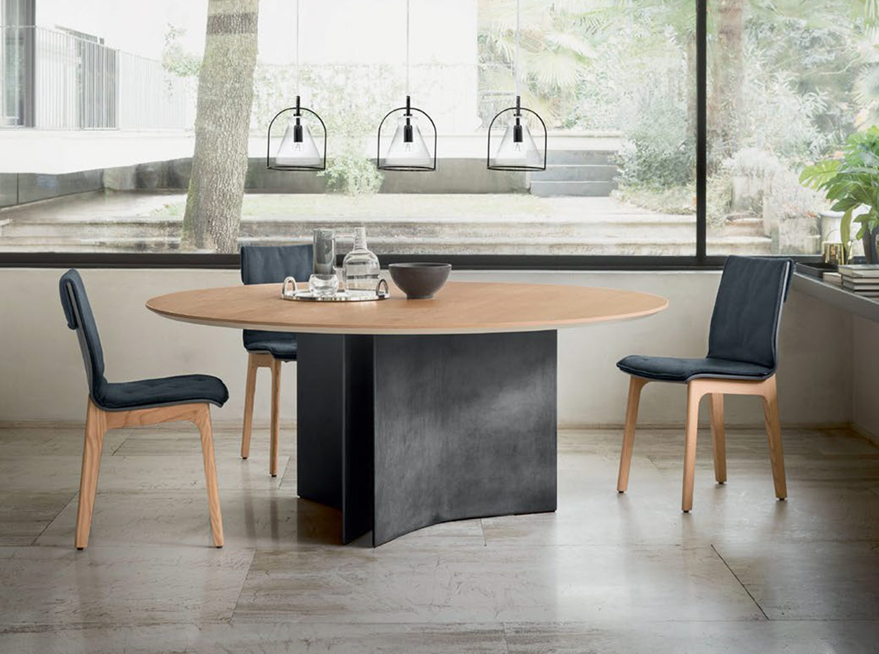 Magnum Wood Round Dining Table by Bontempi 1