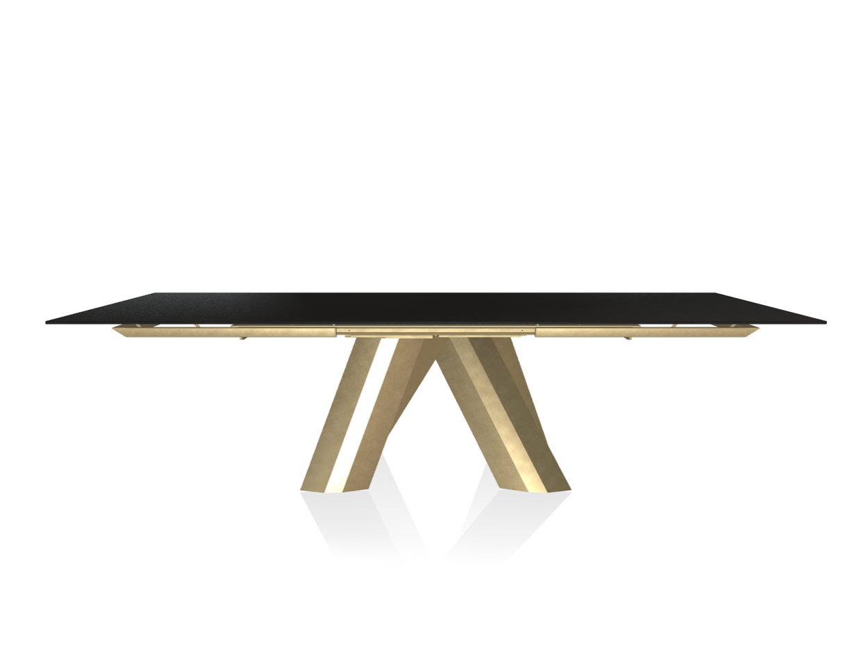 Menhir Glass Extension Rectangular Dining Table 1