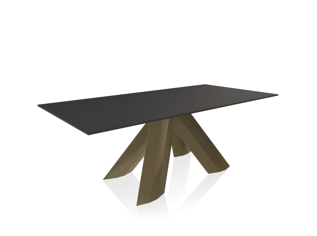 Menhir Glass Rectangular Dining Table by Bontempi 2