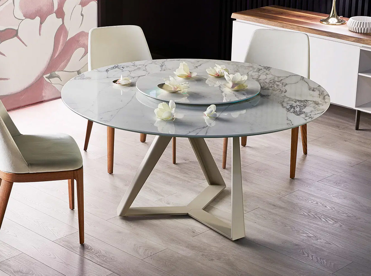 Millennium Ceramic Round Dining Table 1