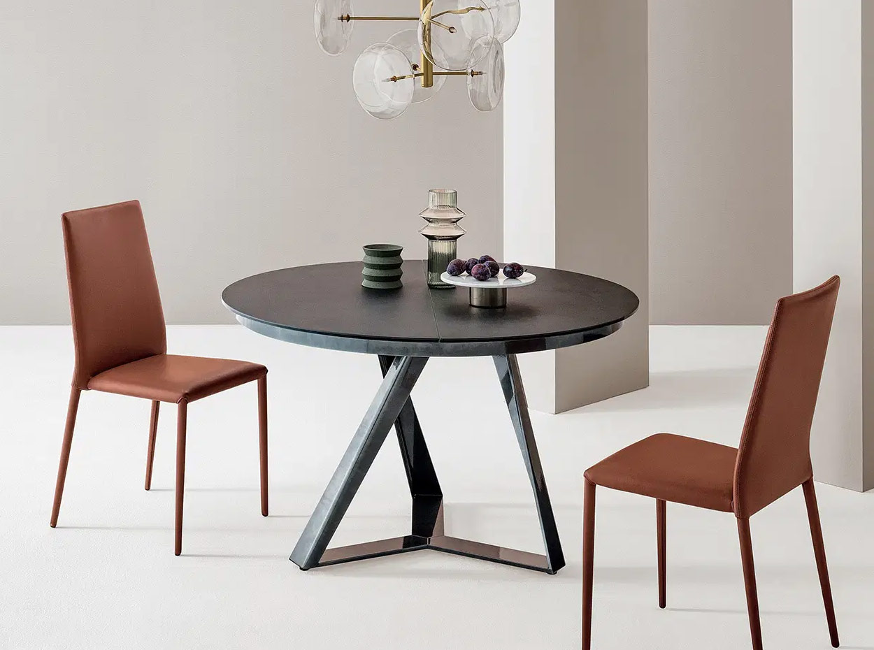 Millennium Extension Ceramic Round Dining Table 1