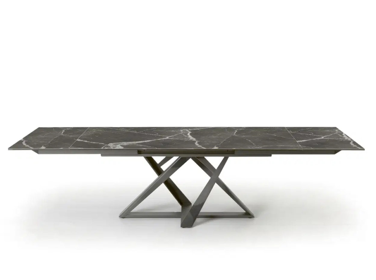 Millennium Rectangular Ceramic Extension Dining Table 4