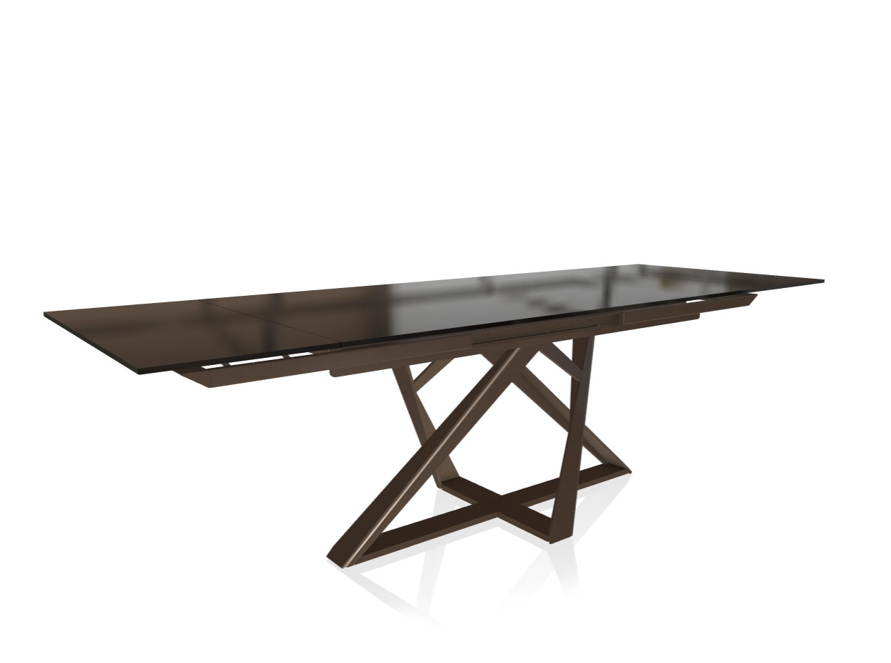 Millennium Rectangular Glass Extension Dining Table 2
