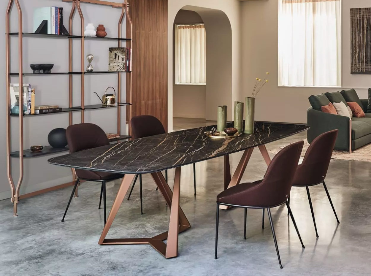 Millennium XXL Ceramic Barrel Dining Table by Bontempi 2